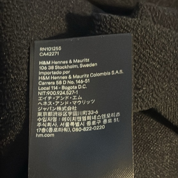 Divided black minimalist spaghetti straps ruched front slit midi dress Sz L - Picture 7 of 9